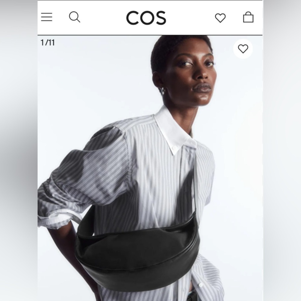 COS Black leather Swing Crossbody Bag